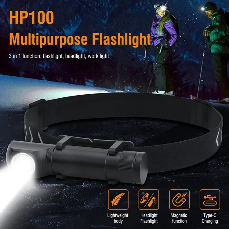 HELIUS HL-050 6 light modes with removable pen holder Magnetic Tail Headlamp