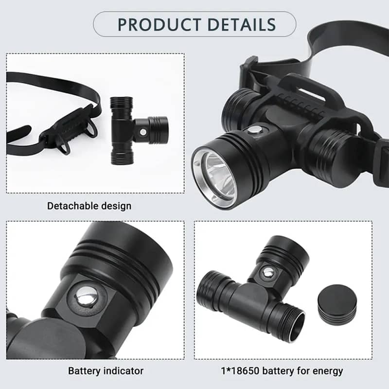 1000 Lumens Diving headlamp D68 1